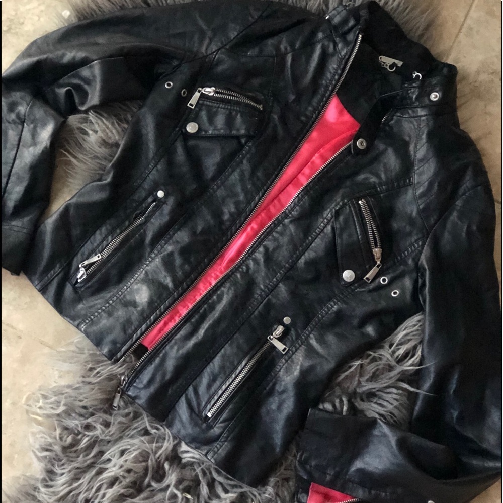 Faux leather jacket size extra small